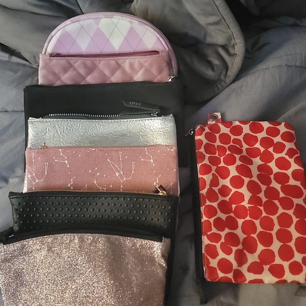 Stylish Multi-Color Cosmetic Bags Set